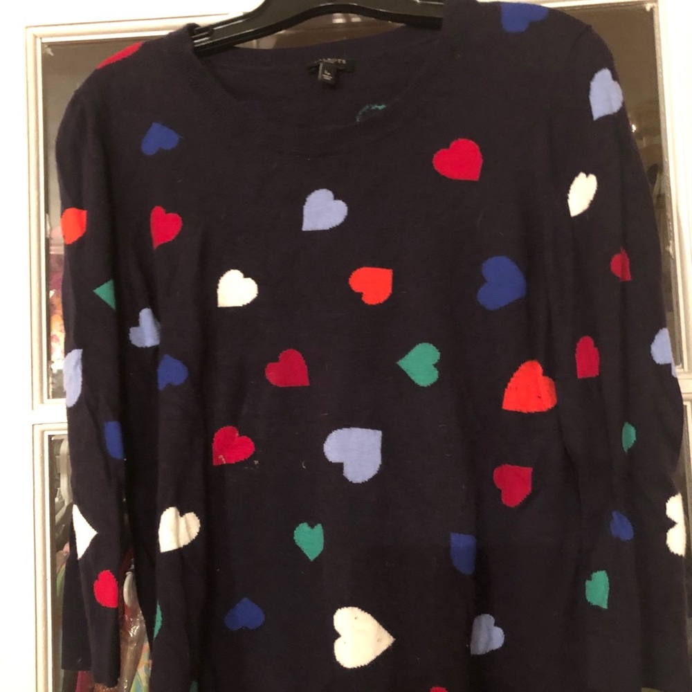 Talbots heart sweater, size LP